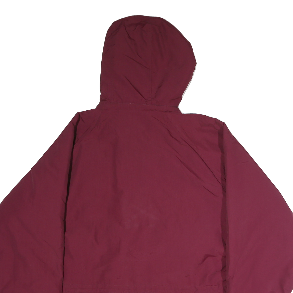 EDDIE BAUER Womens Maroon Nylon Outdoor Jacket XL Zip Hooded Casual Warm