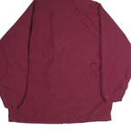 EDDIE BAUER Womens Maroon Nylon Outdoor Jacket XL Zip Hooded Casual Warm