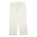 TOMMY HILFIGER Mens Cotton Blend White Regular Straight Trousers W35 L28 Classic