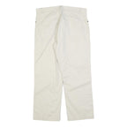 TOMMY HILFIGER Mens Cotton Blend White Regular Straight Trousers W35 L28 Classic