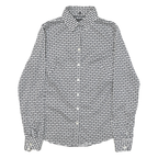 BANANA REPUBLIC Womens Black & White Pattern Shirt S Cotton Blend Button Down