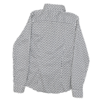 BANANA REPUBLIC Womens Black & White Pattern Shirt S Cotton Blend Button Down