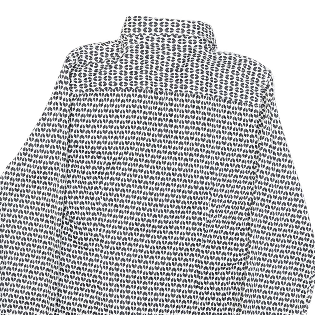 BANANA REPUBLIC Womens Black & White Pattern Shirt S Cotton Blend Button Down