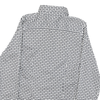 BANANA REPUBLIC Womens Black & White Pattern Shirt S Cotton Blend Button Down