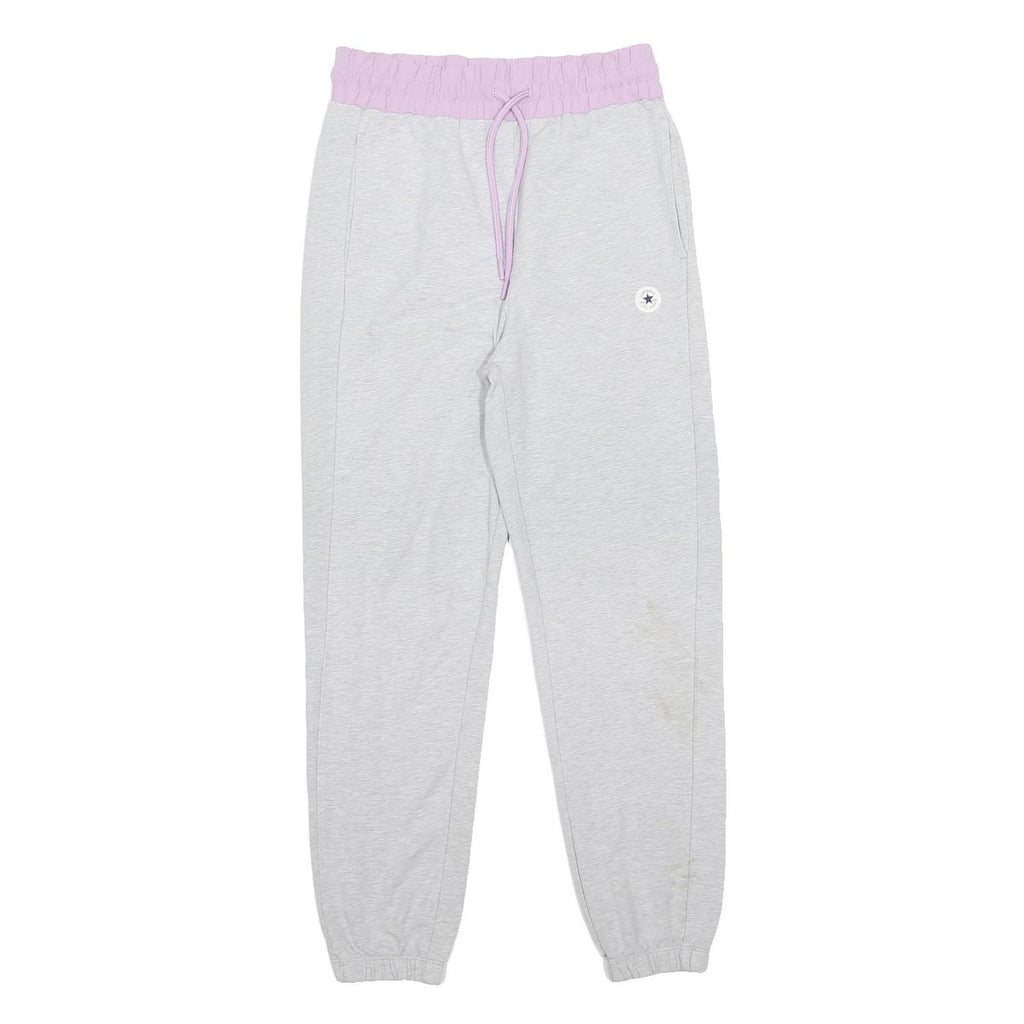 CONVERSE Womens Joggers Grey & Lilac Slim Tapered XS W26 L25 Casual Wear