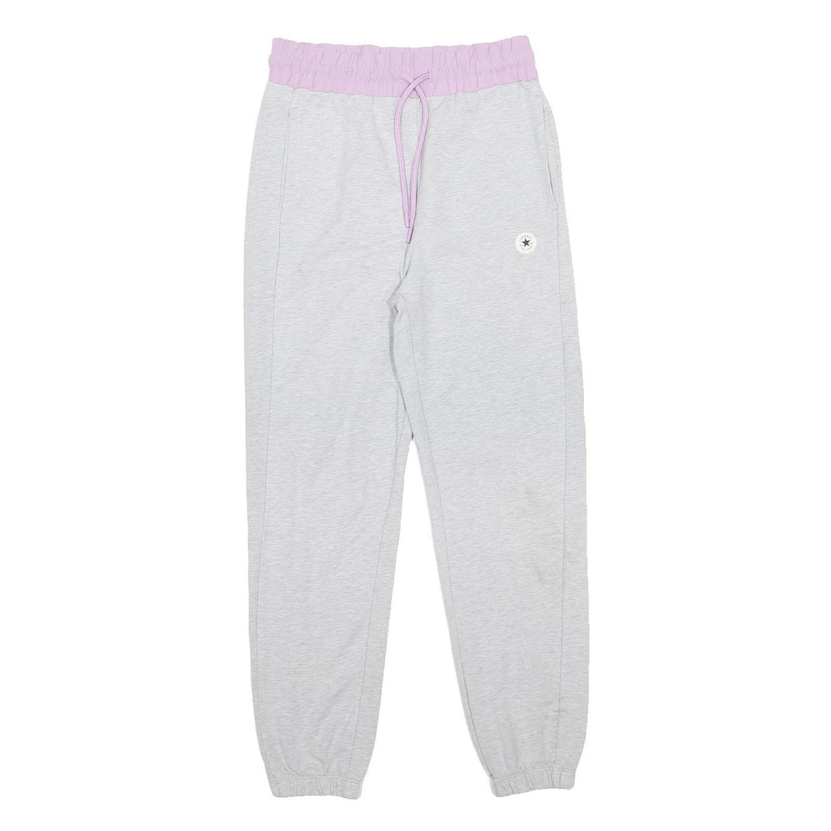 CONVERSE Womens Joggers Grey & Lilac Slim Tapered XS W26 L25 Casual Wear
