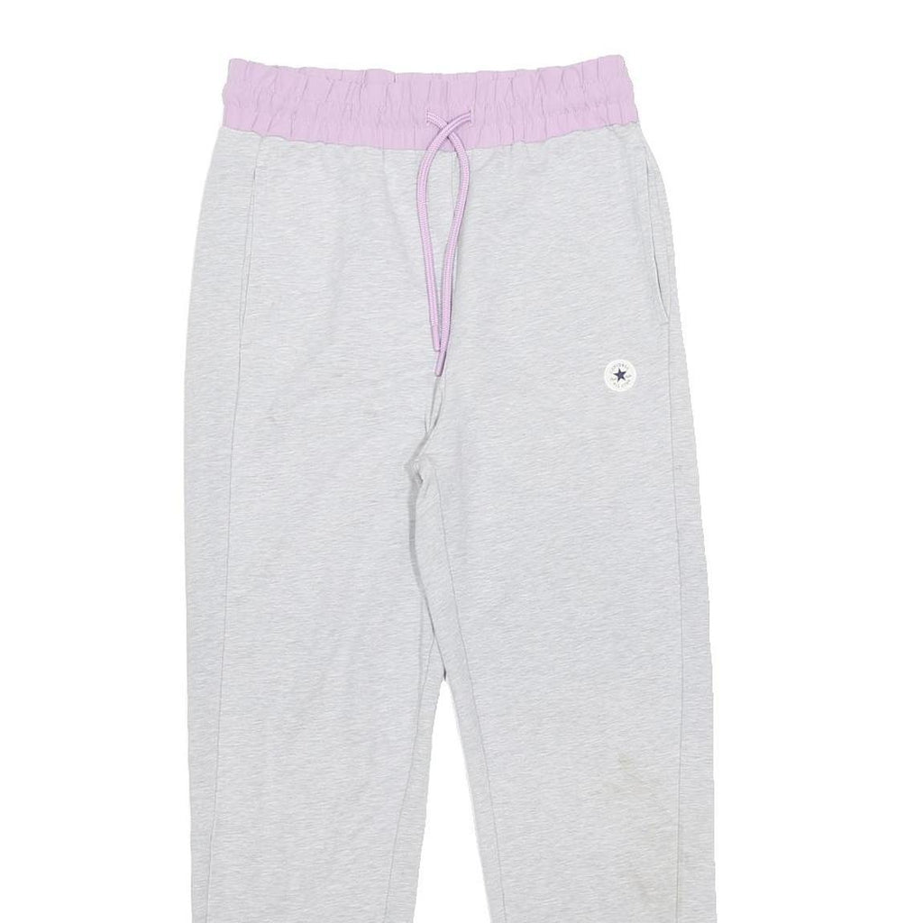 CONVERSE Womens Joggers Grey & Lilac Slim Tapered XS W26 L25 Casual Wear