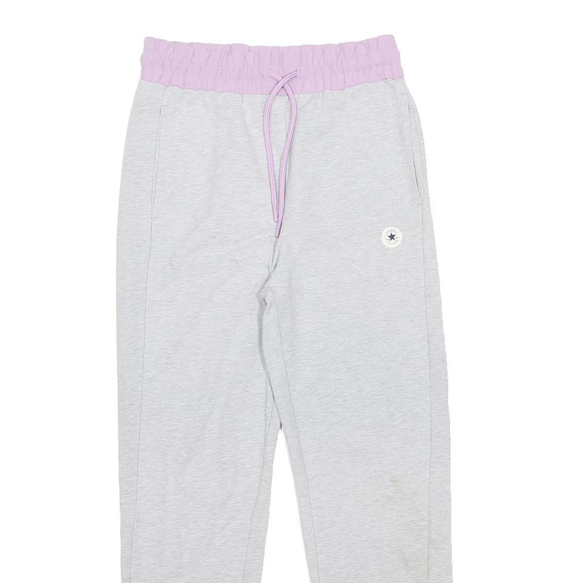 CONVERSE Womens Joggers Grey & Lilac Slim Tapered XS W26 L25 Casual Wear