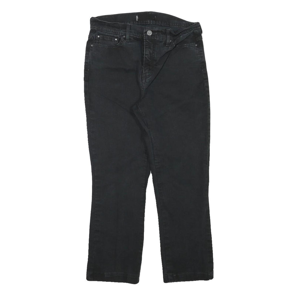 LEVI'S Womens Black Regular Fit Straight Denim Jeans W28 L24 Classic Cotton