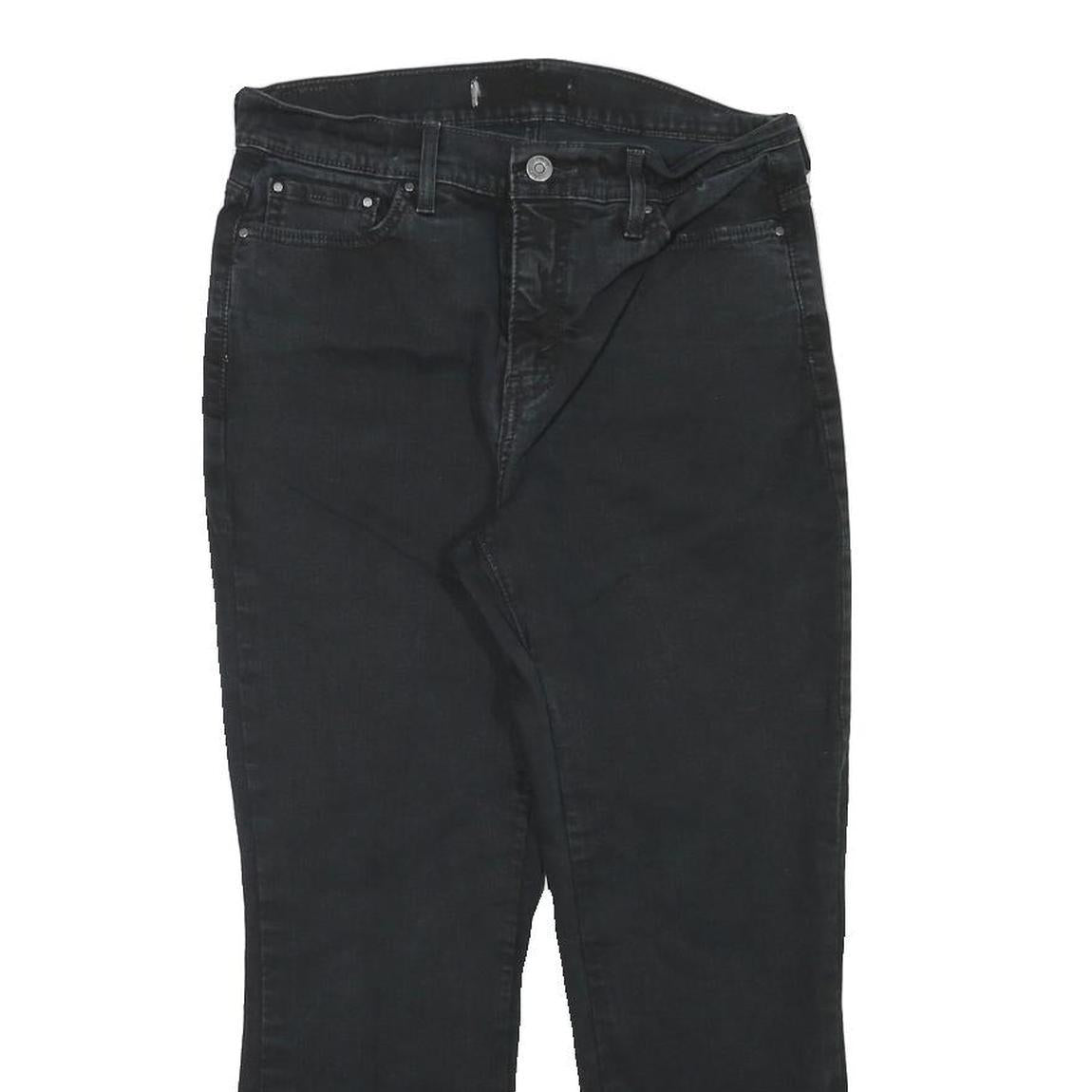 LEVI'S Womens Black Regular Fit Straight Denim Jeans W28 L24 Classic Cotton