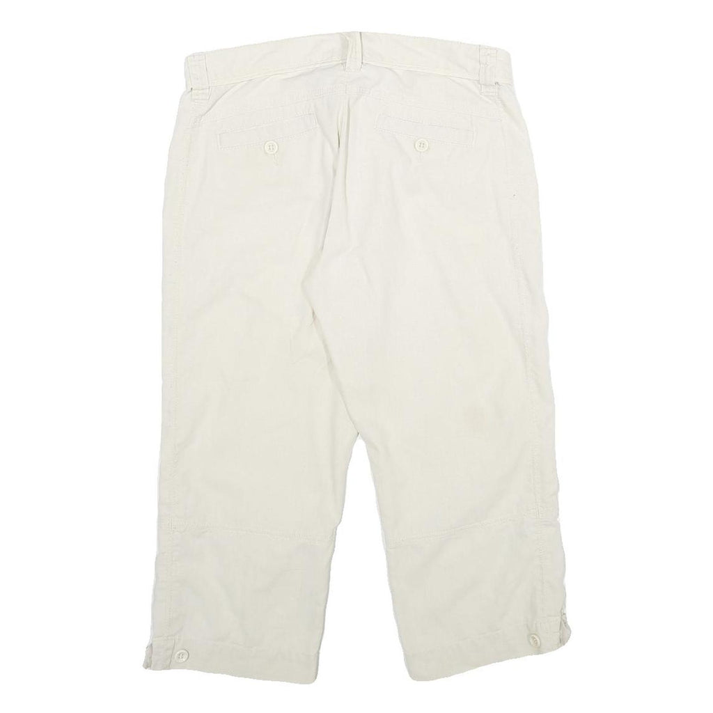 NICOLE RENISTI Womens Shorts White Casual Linen Blend UK 10 W30 Comfortable