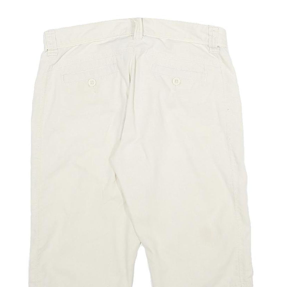 NICOLE RENISTI Womens Shorts White Casual Linen Blend UK 10 W30 Comfortable