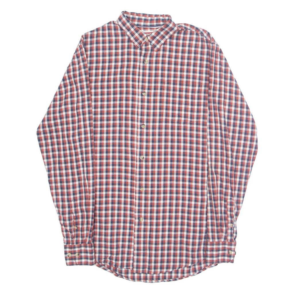 WRANGLER Mens Shirt Red Check Long Sleeve S