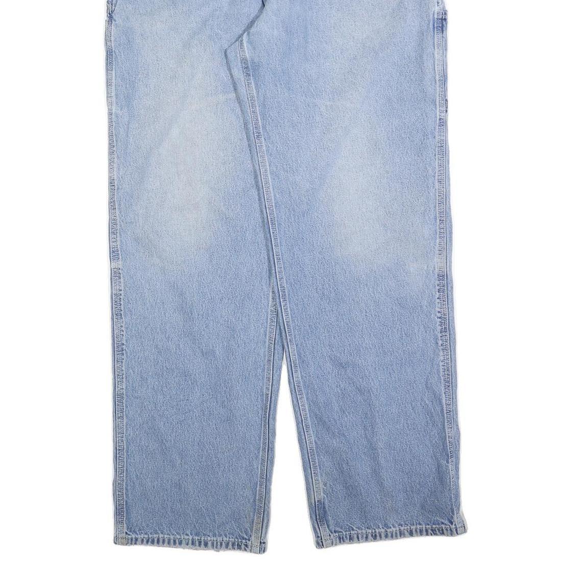 CARHARTT Mens Regular Blue Denim Rinse Jeans W36 L34 Workwear Utility Style