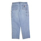 CARHARTT Mens Regular Blue Denim Rinse Jeans W36 L34 Workwear Utility Style