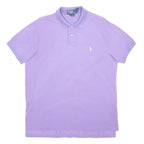 POLO RALPH LAUREN Mens Purple & Yellow Classic T-Shirt L Short Sleeve Polo