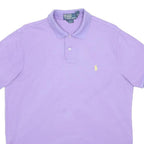 POLO RALPH LAUREN Mens Purple & Yellow Classic T-Shirt L Short Sleeve Polo
