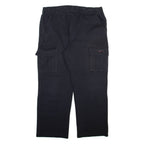 ZARA Cargo Mens Trousers Black Relaxed Straight W35 L27