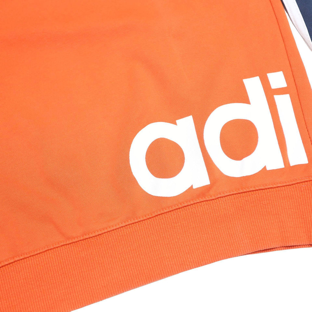 ADIDAS Mens Blue & Orange Crew Neck M Cotton Blend Sweatshirt Sports Casual
