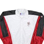 CHAMPION Mens White & Red Jeff City Button Jacket L Synthetic Sports Casual