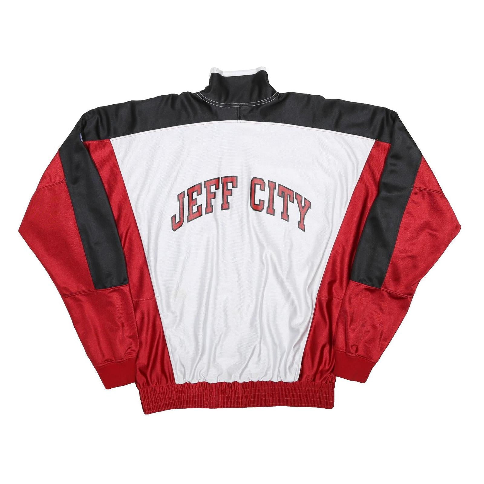 CHAMPION Mens White & Red Jeff City Button Jacket L Synthetic Sports Casual