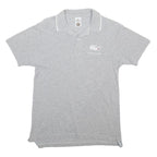 LACOSTE Mens Grey Short Sleeve Roland Garros Polo Shirt S Cotton Blend