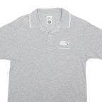 LACOSTE Mens Grey Short Sleeve Roland Garros Polo Shirt S Cotton Blend