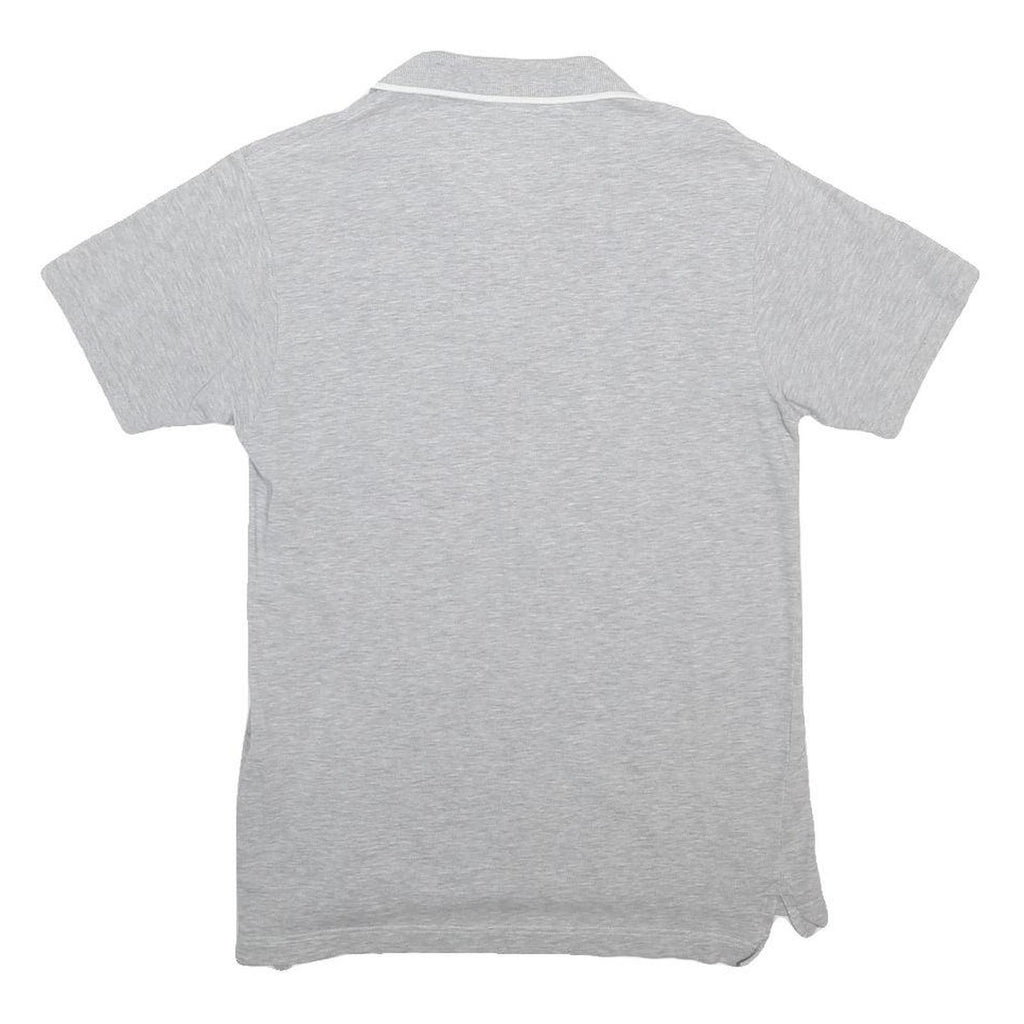 LACOSTE Mens Grey Short Sleeve Roland Garros Polo Shirt S Cotton Blend