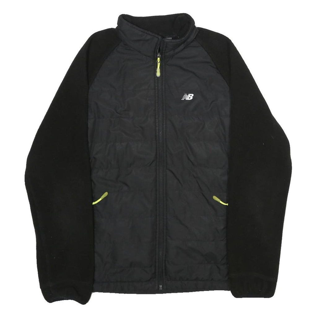 NEW BALANCE Womens Black Zip Jacket XL Polyester Plain Lightweight Sportswear
