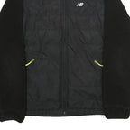 NEW BALANCE Womens Black Zip Jacket XL Polyester Plain Lightweight Sportswear