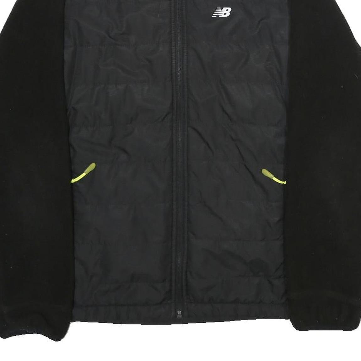 NEW BALANCE Womens Black Zip Jacket XL Polyester Plain Lightweight Sportswear