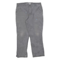 CARHARTT Mens Relaxed Grey Jeans Cotton Blend Zip W36 L30 Workwear Casual