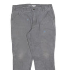 CARHARTT Mens Relaxed Grey Jeans Cotton Blend Zip W36 L30 Workwear Casual