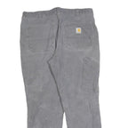 CARHARTT Mens Relaxed Grey Jeans Cotton Blend Zip W36 L30 Workwear Casual