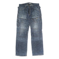 F20 Mens Jeans Blue Regular Straight Denim Medium W32 L28 Button Closure