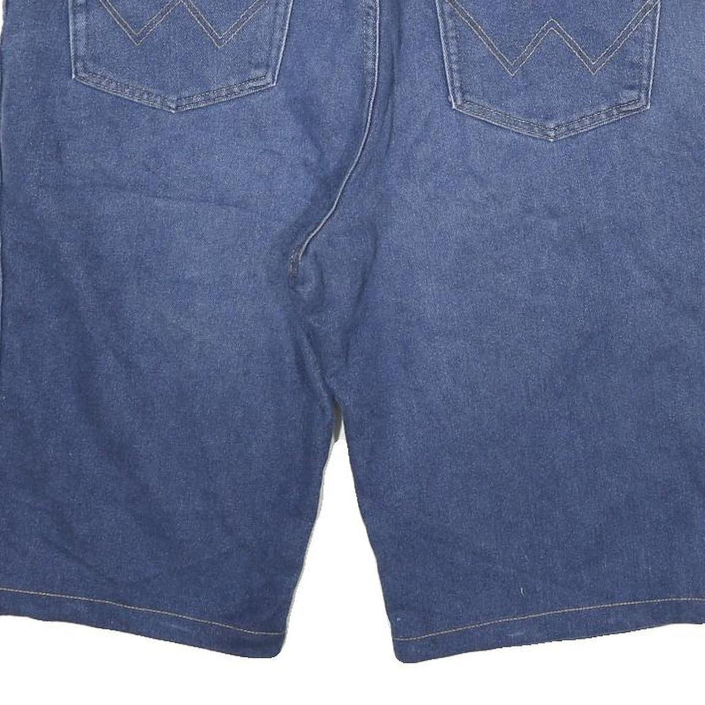 WRANGLER Mens Denim Blue Casual Shorts 2XL W36 Cotton Blend Comfortable Fit