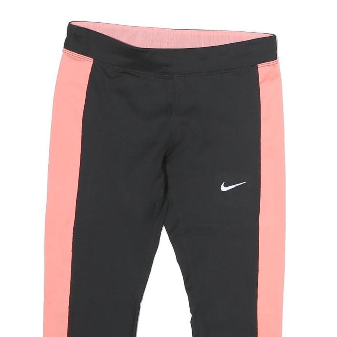 NIKE Mens Shorts Black & Salmon XS W26 Polyester Sports Running Gym Training