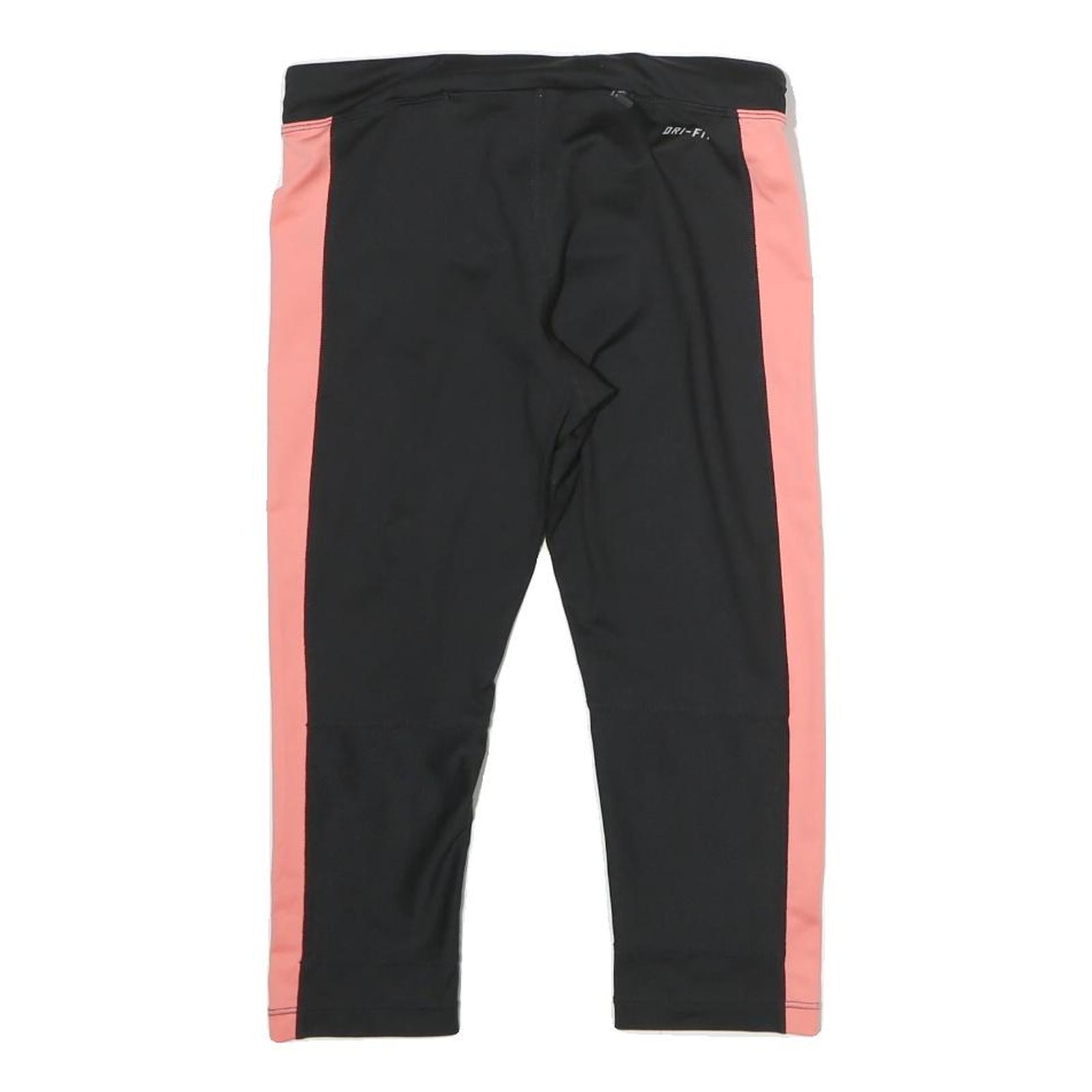 NIKE Mens Shorts Black & Salmon XS W26 Polyester Sports Running Gym Training