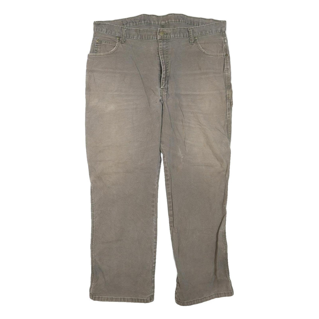 DICKIES Mens Regular Fit Workwear Jeans Grey Denim W40 L28 Zip Closure Durable