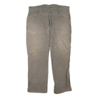 DICKIES Mens Regular Fit Workwear Jeans Grey Denim W40 L28 Zip Closure Durable