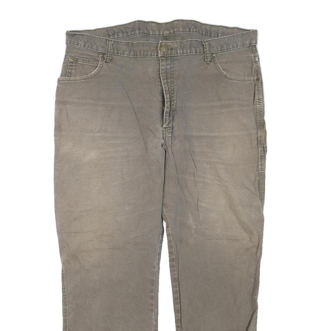 DICKIES Mens Regular Fit Workwear Jeans Grey Denim W40 L28 Zip Closure Durable