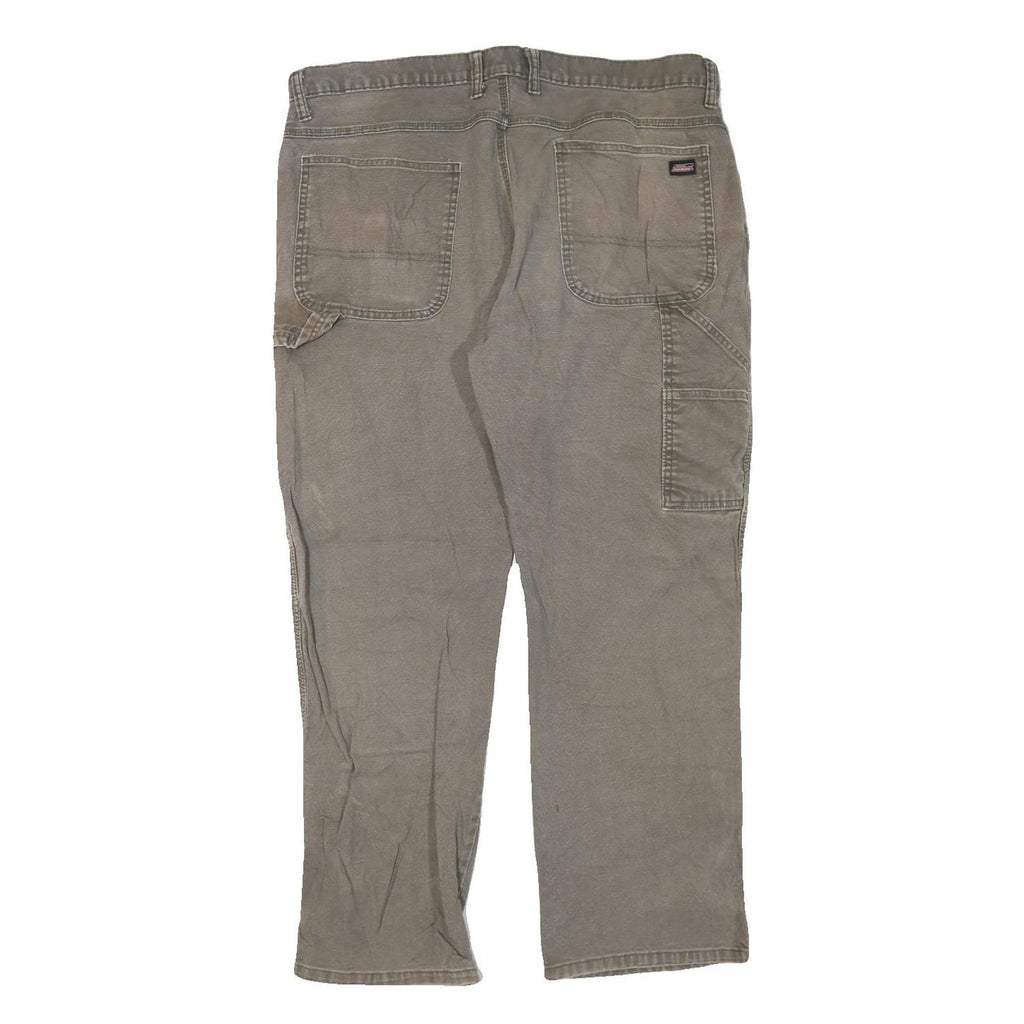 DICKIES Mens Regular Fit Workwear Jeans Grey Denim W40 L28 Zip Closure Durable