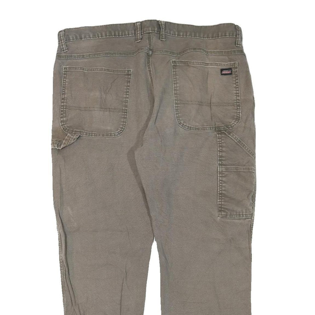 DICKIES Mens Regular Fit Workwear Jeans Grey Denim W40 L28 Zip Closure Durable