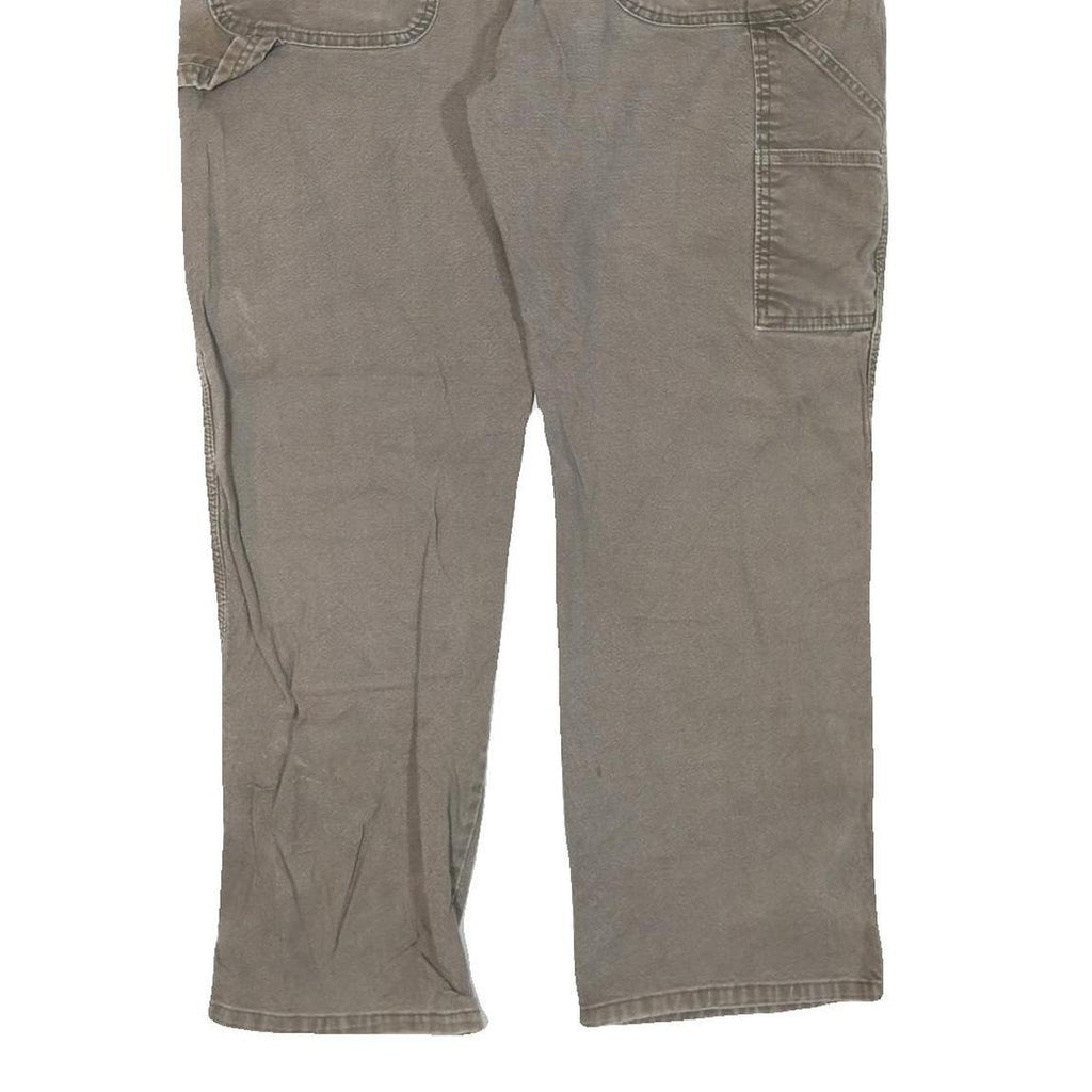 DICKIES Mens Regular Fit Workwear Jeans Grey Denim W40 L28 Zip Closure Durable