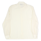 VALENTINE Womens Cream Shirt Long Sleeve Collared Plain M Classic Elegant Top