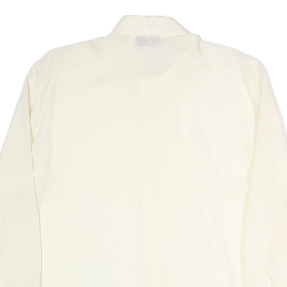 VALENTINE Womens Cream Shirt Long Sleeve Collared Plain M Classic Elegant Top