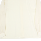 VALENTINE Womens Cream Shirt Long Sleeve Collared Plain M Classic Elegant Top