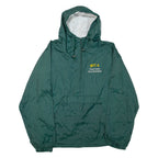 CHARLES RIVER APPAREL Basketball Mens Pullover Jacket Green Nylon Hooded L