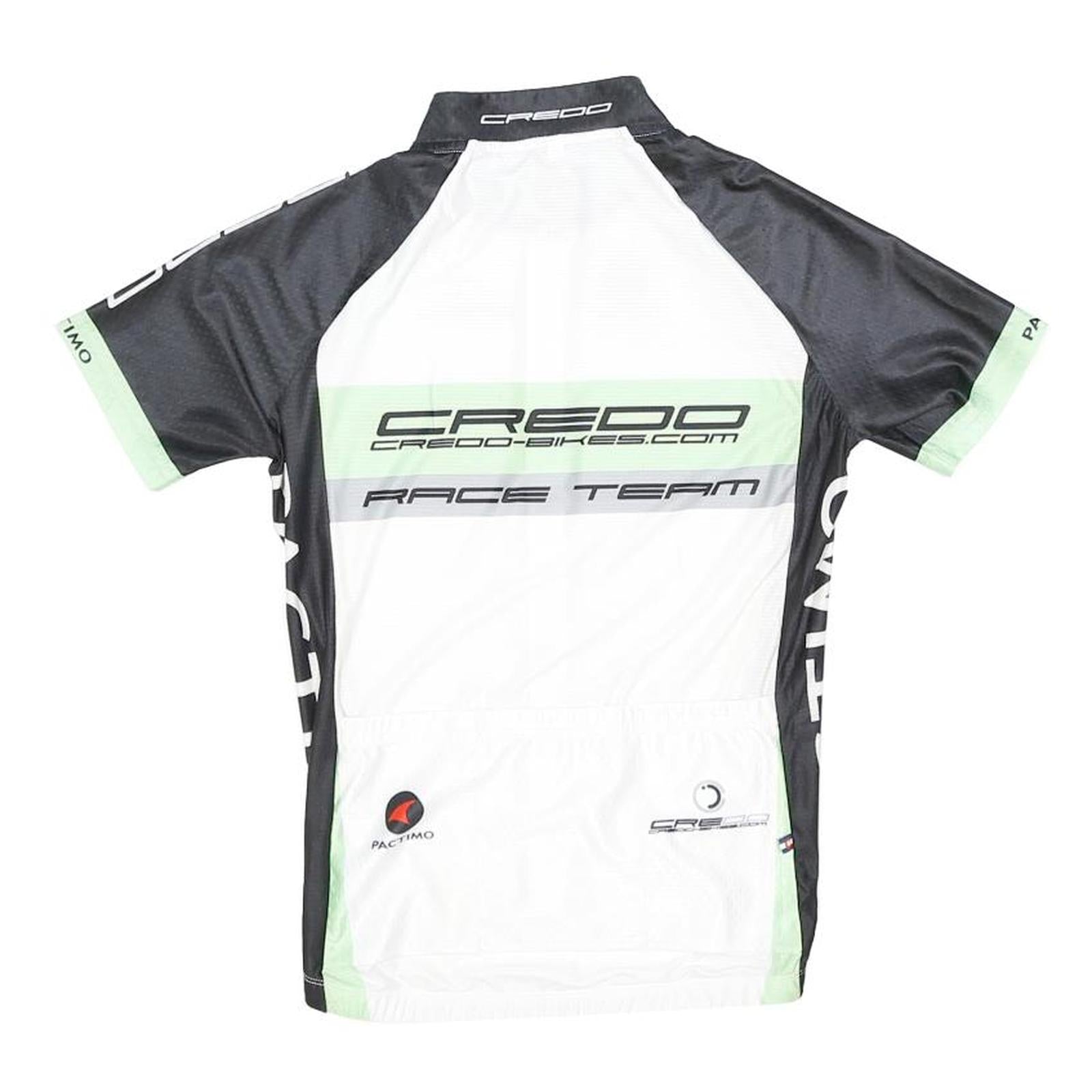 PACTIMO Mens Black & White Credo Race Team T-Shirt S Short Sleeve Crew Neck