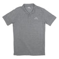 KAPPA Mens Grey Short Sleeve Plain Polo Shirt S Cotton Blend Casual